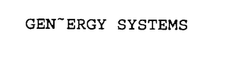 GEN-ERGY SYSTEMS logo