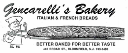 GENCARELLI'S BAKERY ITALIAN & FRENCH BREADS BETER BAKED FOR BETTER TASTE logo