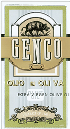 GENCO OLIO DI OLI VA EXTRA VIRGEN OLIVE OI PRODUCT OF ITALY OLIVE OIL 16ML logo