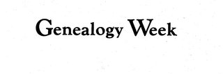 GENEALOGY WEEK logo