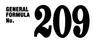 GENERAL FORMULA NO. 209 logo