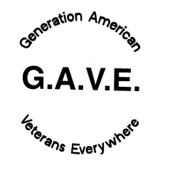 GENERATION AMERICAN G.A.V.E. VETERANS EVERYWHERE logo