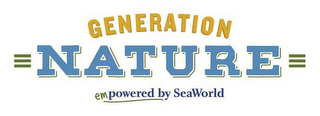 GENERATION NATURE EMPOWERED BY SEAWORLD logo