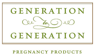 GENERATION TO GENERATION PREGNANCY PRODUCTS logo