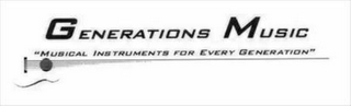 GENERATIONS MUSIC "MUSICAL INSTRUMENTS FOR EVERY GENERATION" logo
