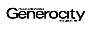 GENEROCITY MAGAZINE PASSION WITH PURPOSE logo