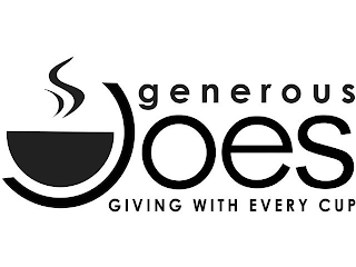 GENEROUS JOES GIVING WITH EVERY CUP logo