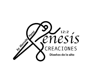 GENESIS CREACIONES BY MARCELA PEREZ DISEÑOS DE LO ALTO 12:2 logo