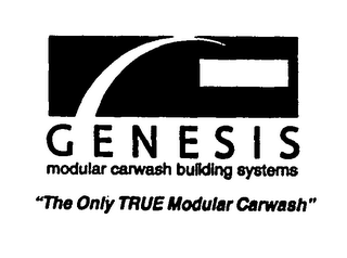 GENESIS MODULAR CARWASH BUILDING SYSTEMS "THE ONLY TRUE MODULAR CARWASH" logo