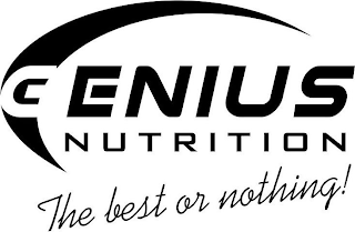 GENIUS NUTRITION THE BEST OR NOTHING! logo