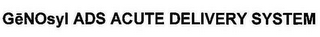 GENOSYL ADS ACUTE DELIVERY SYSTEM logo