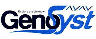 GENOSYST EXPLORE THE UNKNOWN logo