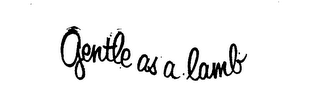 GENTLE AS A LAMB logo