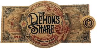 GENUINAMENTE AGED & MATURED FOR SIX 6 YEARS IN OAK CASKS FOR PERFECTION BY OUR MASTER BLENDER DISTRIBUIDO POR LA COMPANIA DEL DIABLO 1968 RON PREMIUM DE PANAMA THE DEMON'S SHARE ORIGINAL BLEND ANEJADO LA RESEVA DEL DIABLO EN PANAMA IF THE ANGELS WILL HAVE THEIR SHARE SO TOO WILL THE DEMONS AUTENTICO BEST STORED AWAY FROM DEMONS DEMON'S SHARE RUM DISTILLED IN PANAMA DISTILLED IN PANAMA TO A TRADITIONAL RECIPE AND APPROVED BY THE MASTER BLENDER logo