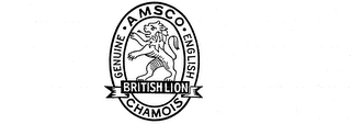 GENUINE . AMSCO . ENGLISH CHAMOIS BRITISHLION logo