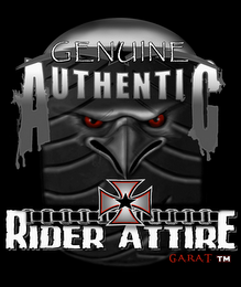 GENUINE AUTHENTIC RIDER ATTIRE G.A.R.A.T. logo
