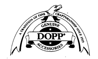 GENUINE DOPP ACCESSORIES A TRADITION OF FINE CRAFTSMANSHIP SINCE 1919 logo