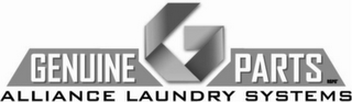 GENUINE G PARTS RSPC ALLIANCE LAUNDRY SYSTEMS logo