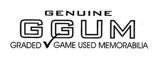 GENUINE GGUM GRADED GAME USED MEMORABILIA logo