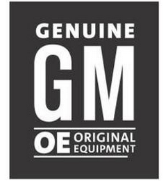 GENUINE GM OE ORIGINAL EQUIPMENT logo