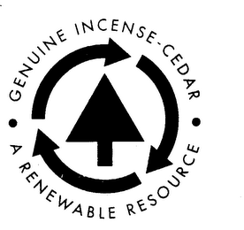 GENUINE INCENSE-CEDAR A RENEWABLE RESOURCE logo