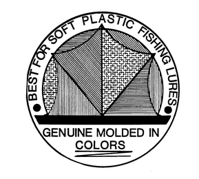 GENUINE MOLDED IN COLORS BEST FOR SOFT PLASTIC FISHING LURES logo