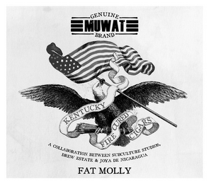 GENUINE MUWAT BRAND KENTUCKY FIRE CURED CIGARS A COLLABORATION BETWEEN SUBCULTURE STUDIOS, DREW ESTATE & JOYA DE NICARAGUA FAT MOLLY logo