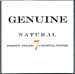 GENUINE NATURAL POSITIV POLED 7 CRYSTAL WATER logo