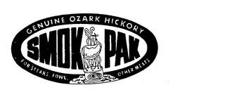 GENUINE OZARK HICKORY SMOK PAK FOR STEAKS FOWL OTHER MEATS logo