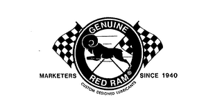GENUINE RED RAM MARKETERS SINCE 1940 CUSTOM DESIGN LUBRICANTS logo