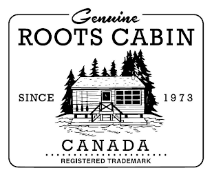 GENUINE ROOTS CABIN SINCE 1973 CANADA REGISTERED TRADEMARK logo