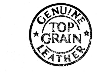 GENUINE TOP GRAIN LEATHER logo
