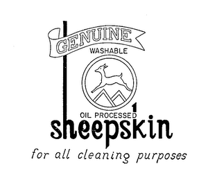 GENUINE WASHABLE OIL PROCESSED SHEEPSKIN FOR ALL CLEANING PURPOSES logo