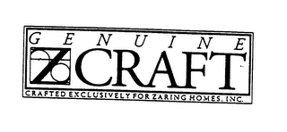 GENUINE Z CRAFT CRAFTED EXCLUSIVELY FOR ZARING HOMES, INC. logo
