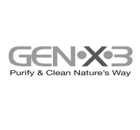 GEN·X·3 PURIFY & CLEAN NATURE'S WAY logo