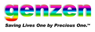GENZEN SAVING LIVES ONE BY PRECIOUS ONE logo