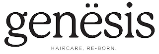 GENËSIS HAIRCARE, RE-BORN. logo