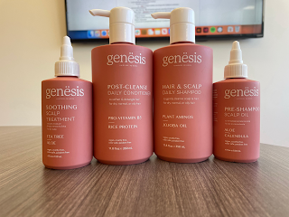 GENËSIS HAIRCARE . RE-BORN . logo