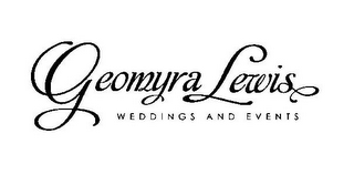 GEOMYRA LEWIS WEDDINGS AND EVENTS logo