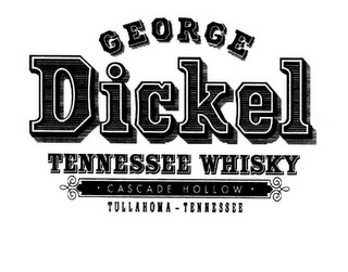 GEORGE DICKEL TENNESSEE WHISKY CASCADE HOLLOW TULLAHOMA TENNESSEE logo