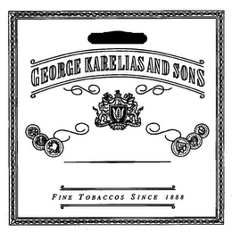GEORGE KARELIAS AND SONS FINE TOBACCOS SINCE 1888 logo