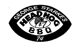 GEORGE STARKE'S HEAD HOG B B Q 74 logo