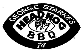 GEORGE STARKE'S HEAD HOG B B Q 74 logo