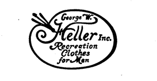 GEORGE W. HELLER INC. RECREATION CLOTHES FOR MEN logo