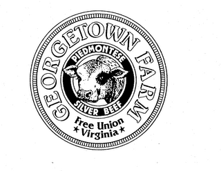 GEORGETOWN FARM FREE UNION VIRGINIA PIEDMONTESE SILVER BEEF logo
