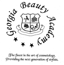GEORGIA BEAUTY ACADEMY THE FINEST IN THE ART OF COSMETOLOGY, PROVIDING THE NEXT GENERATION OF STYLISTS. logo