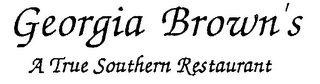 GEORGIA BROWN'S logo