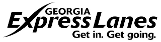 GEORGIA EXPRESS LANES GET IN. GET GOING. logo