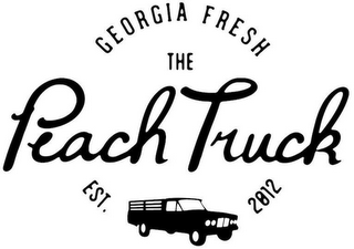 GEORGIA FRESH THE PEACH TRUCK EST. 2012 logo