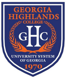 GEORGIA HIGHLANDS COLLEGE GHC UNIVERSITY SYSTEM OF GEORGIA 1970 logo